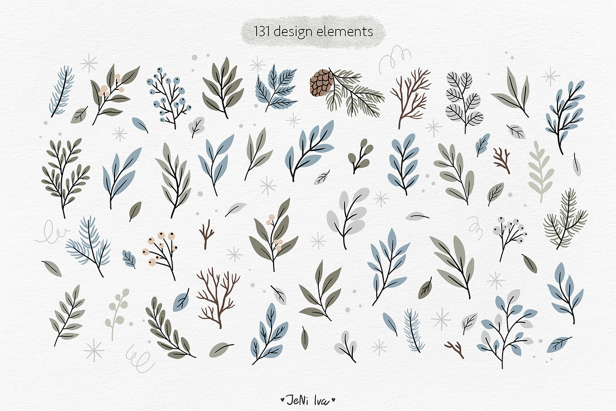 Cozy Woodland Animals Clipart, a Texture Illustration by Jenny Quince (Photo 8 of 13)