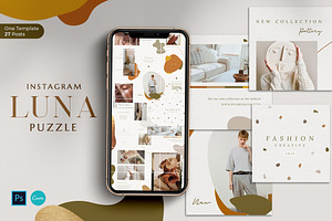 Instagram Puzzle Luna - Canva & PS