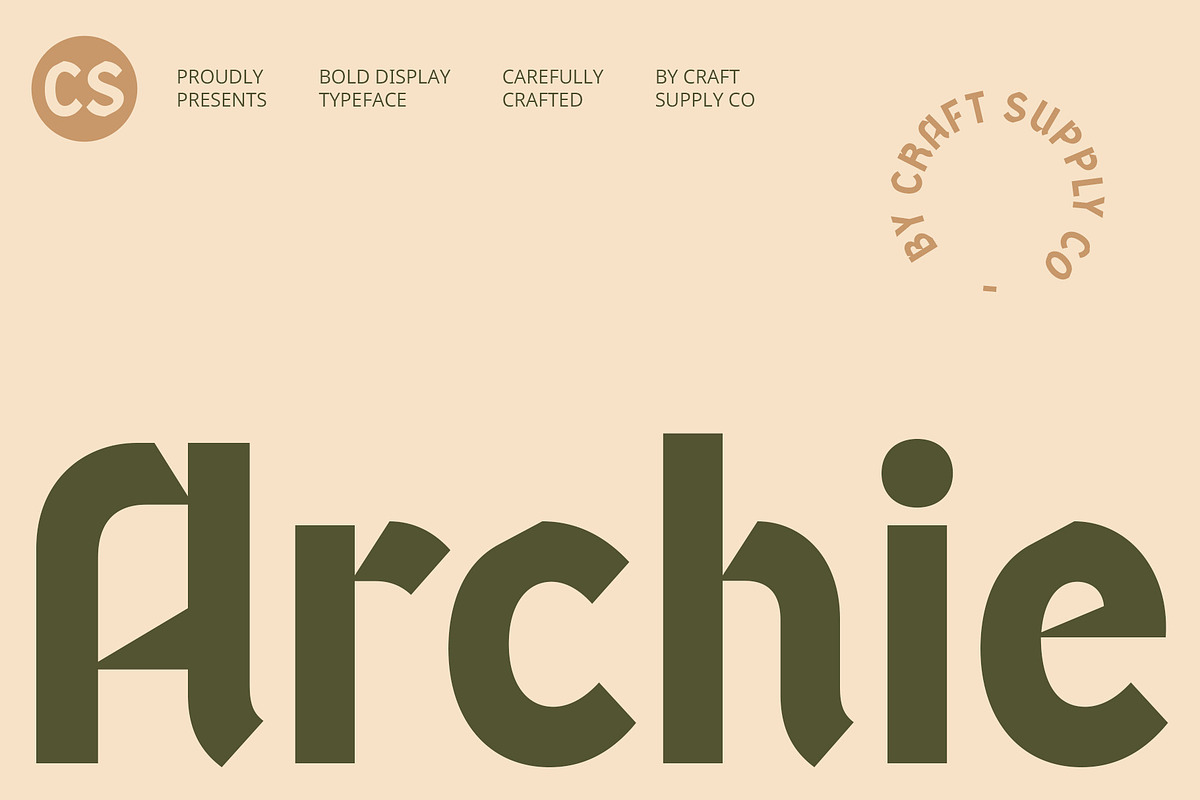 CS Archie – Blackletter Font, a Blackletter Font by Craft Supply Co. (Photo 1 of 8)