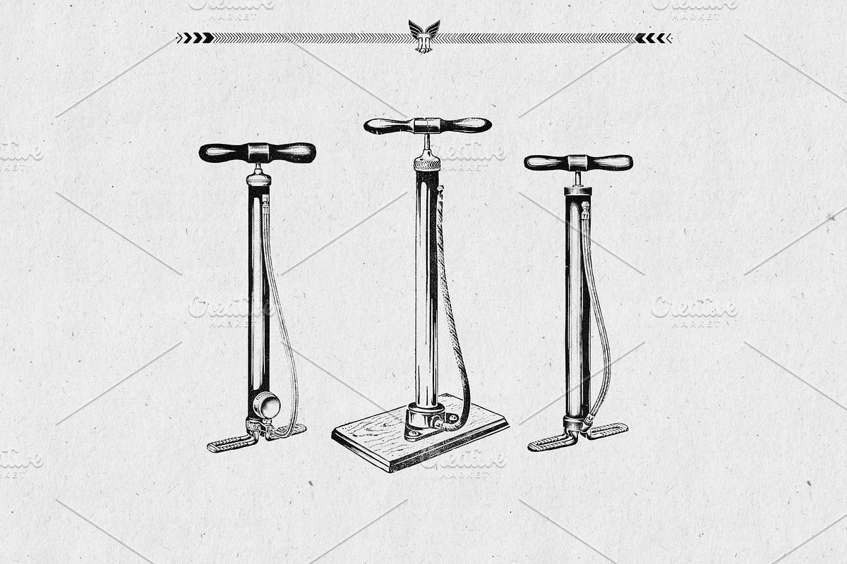 Classic Motor Bike Car Parts '33-'39, an Illustration by ArtefShop (Photo 10 of 13)