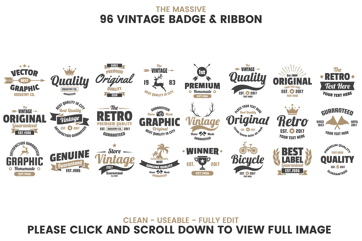 1207 Vintage Badge & Objects, a Branding & Logo Template by Toonsteb (Photo 11 of 24)