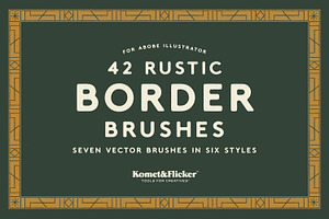 42 Rustic Border Brushes, a Brush Add-On by Komet & Flicker