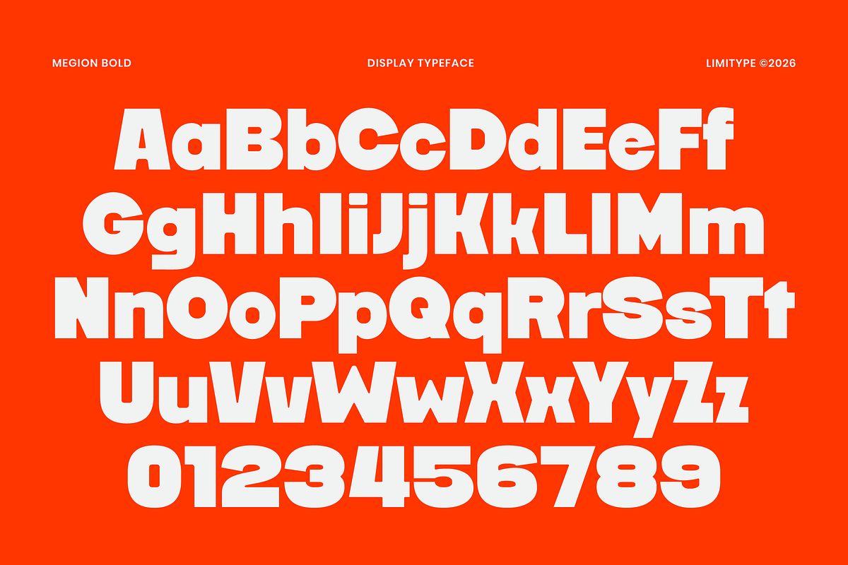 Megion - Bold Display Font, a Sans Serif Font by limitype (Photo 8 of 10)