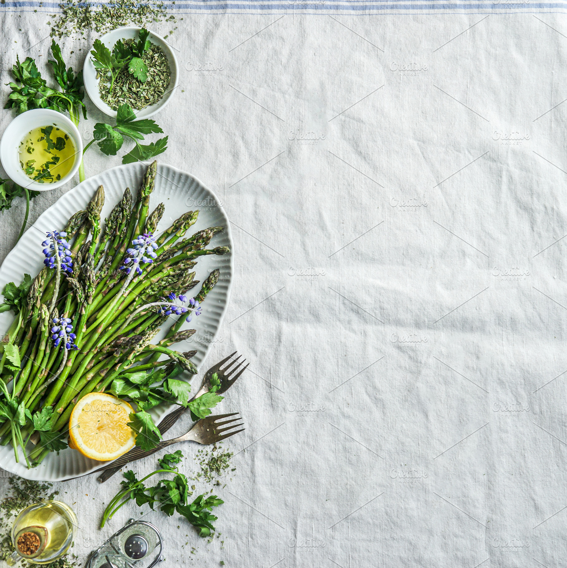 Green asparagus and cooking flavor, a Food & Drink Photo by VICUSCHKA