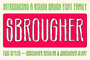 SBROUGHER — Rough Brush Font Family, a Handwritten Font by Griyo Type (Thumbnail 1 of 10)