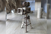 Retro Video Camera - Laser Cut File, an Object Graphic by VectorPainter (Thumbnail 10 of 16)