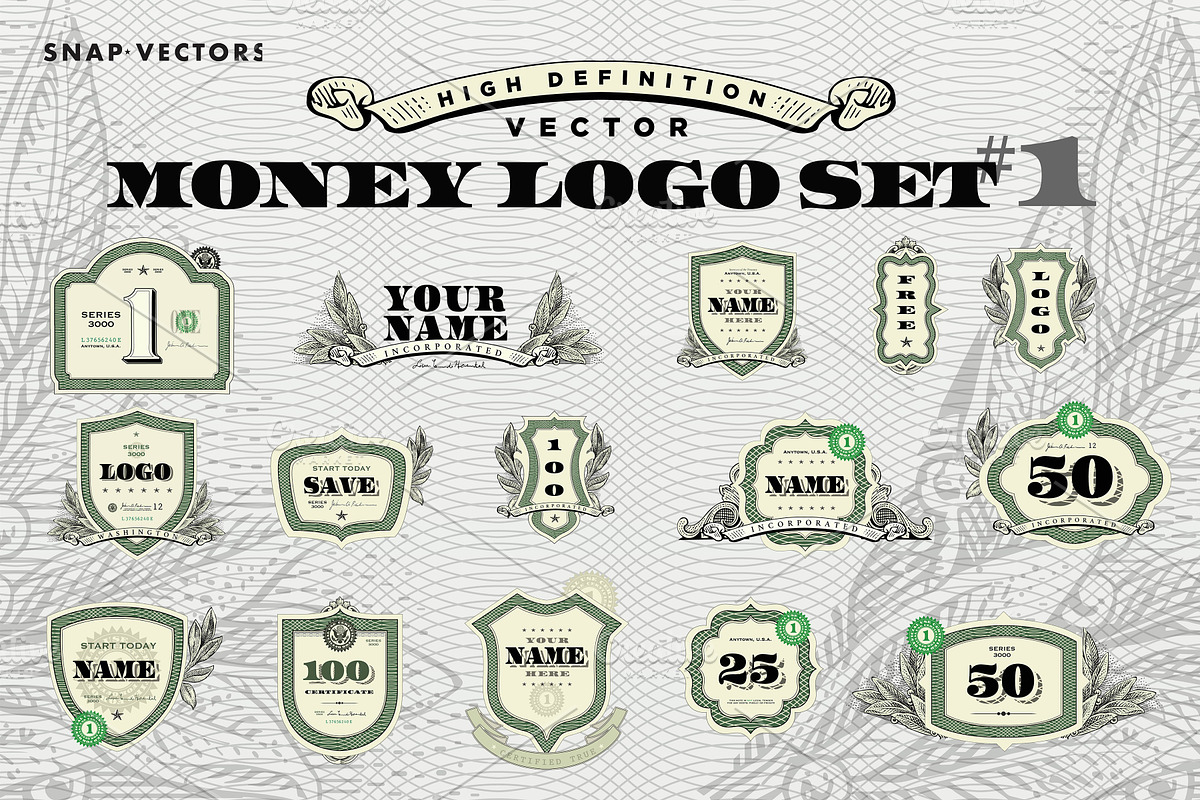 Vector Money Logo Set #1, a Branding & Logo Template by Snap Vectors (Photo 2 of 3)