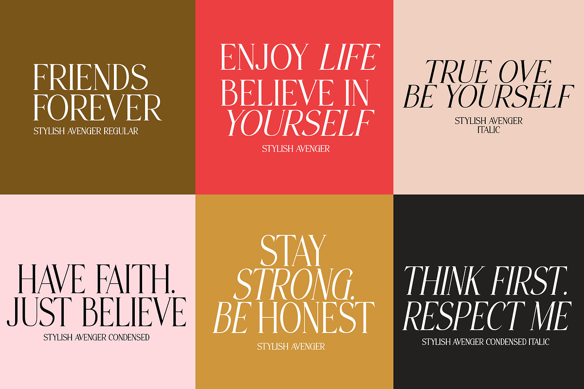 Stylish Avengers Serif Family, a Serif Font by moriztype (Photo 10 of 13)