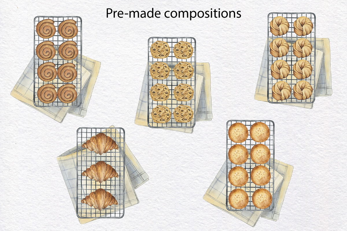 Home Bakery watercolor collection, a Food Illustration by KathrineWatercolor (Photo 6 of 9)