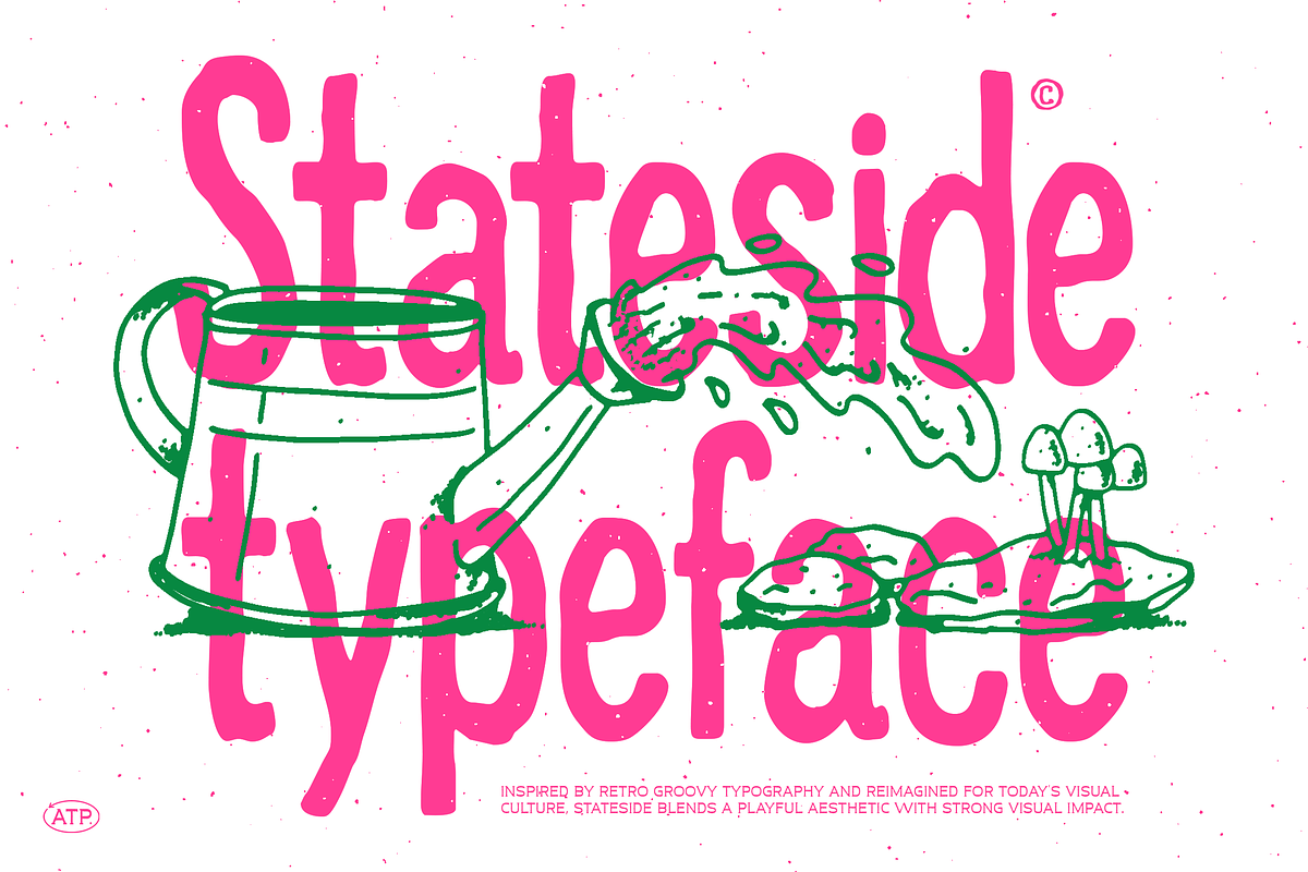 Stateside - Retro Groovy Font, a Sans Serif Font by Typeparties (Photo 7 of 12)