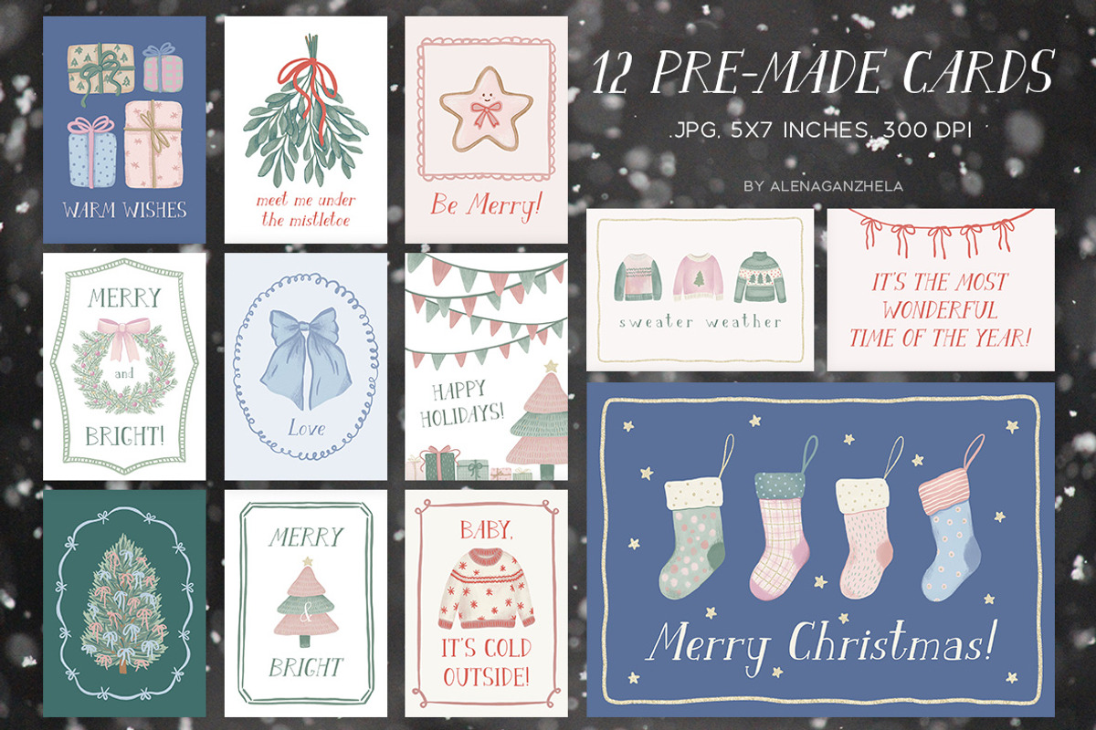 Christmas time illustrations frames, an Object Graphic by alenaganzhela (Photo 10 of 11)