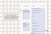 Essential Daily Home School Planner, a Stationery Template by Kin Design (Thumbnail 2 of 5)