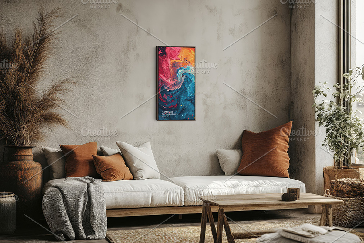 Floater Frame Canvas Mockup R-1x2, a Merchandise Mockup by Mockups by Carlos Viloria (Photo 4 of 6)