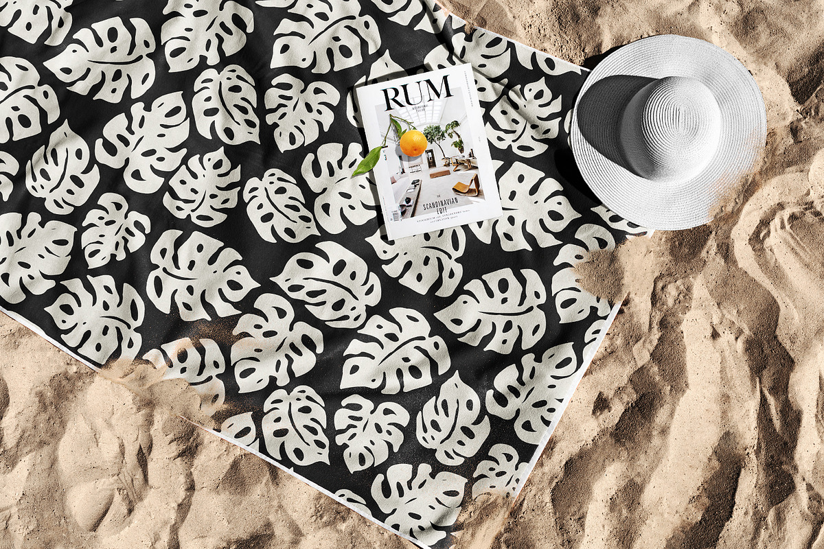 White Monstera Leaves, a Pattern Graphic by MalyskaStudio (Photo 17 of 19)