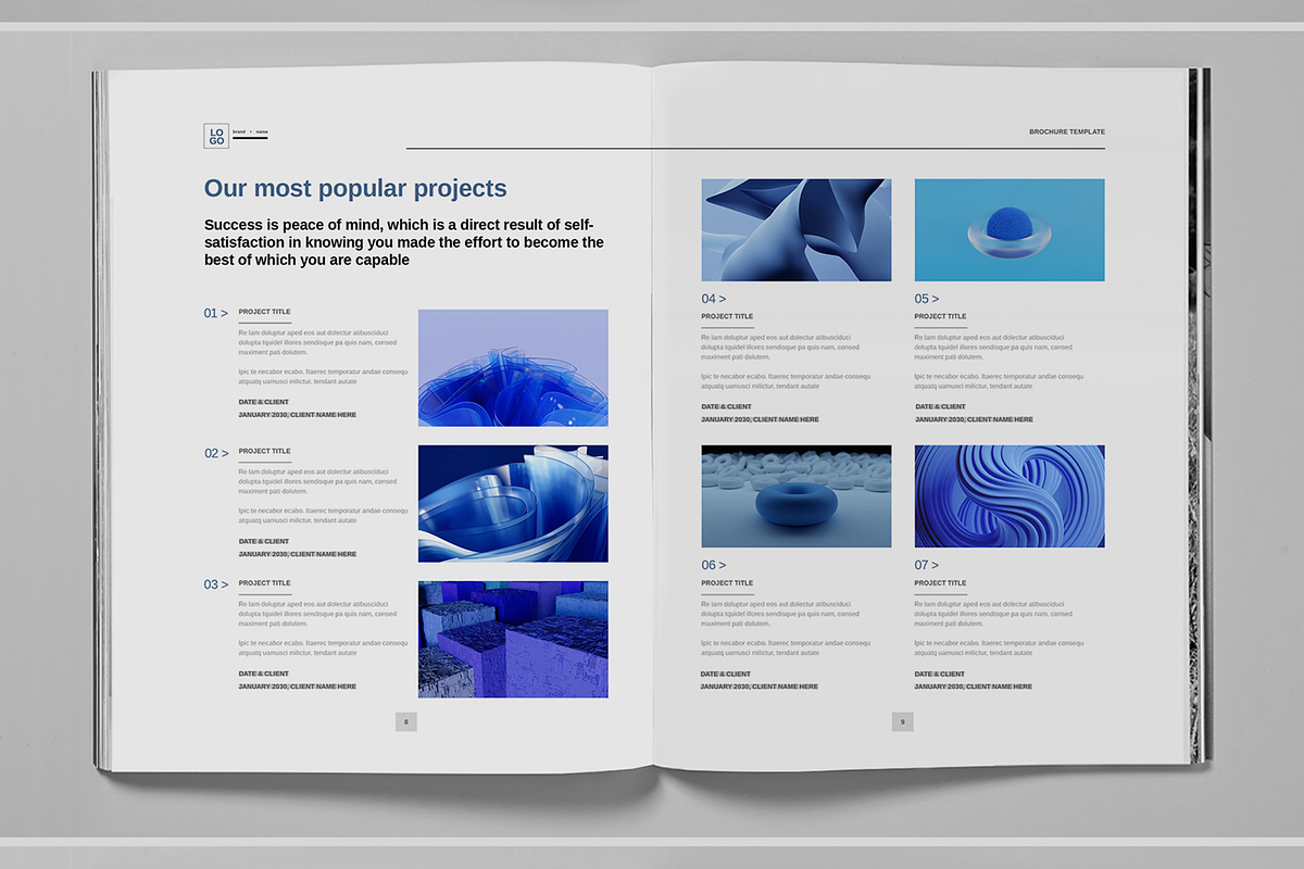 Gray Blue Company Overview Brochure, a Brochure Template by Boris Cupac (Photo 2 of 7)
