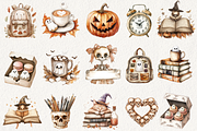 Cozy Halloween Planner Clipart, an Illustration by NadiaTheronArt (Thumbnail 3 of 5)
