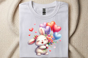 Valentine Bunny Clipart Bundle, an Illustration by SinaCreation (Thumbnail 6 of 11)