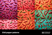 Chili pepper patterns - 32 images, a Food Illustration by Handmadefont (Thumbnail 8 of 11)