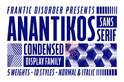 Anantikos Sans Font, a Sans Serif Font by Frantic Disorder (Thumbnail 1 of 10)