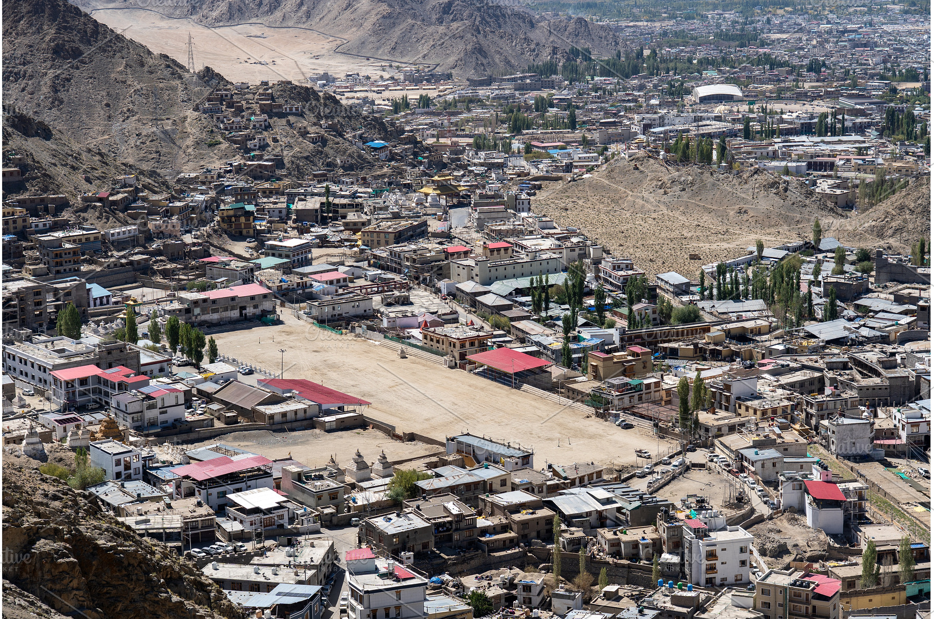 Polo Ground in Leh, Ladakh, an Architecture Photo by oliverfoerstner