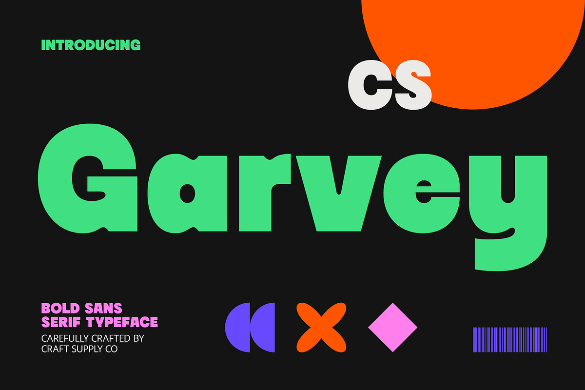 CS Garvey – Bold Font, a Sans Serif Font by Craft Supply Co. (Photo 1 of 8)