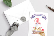 Christmas gnome watercolor clipart, a Decorative Illustration by Nebbia (Thumbnail 12 of 12)