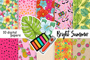 Bright Summer Pattern, a Pattern Graphic by GlamArtZhanna (Thumbnail 2 of 3)