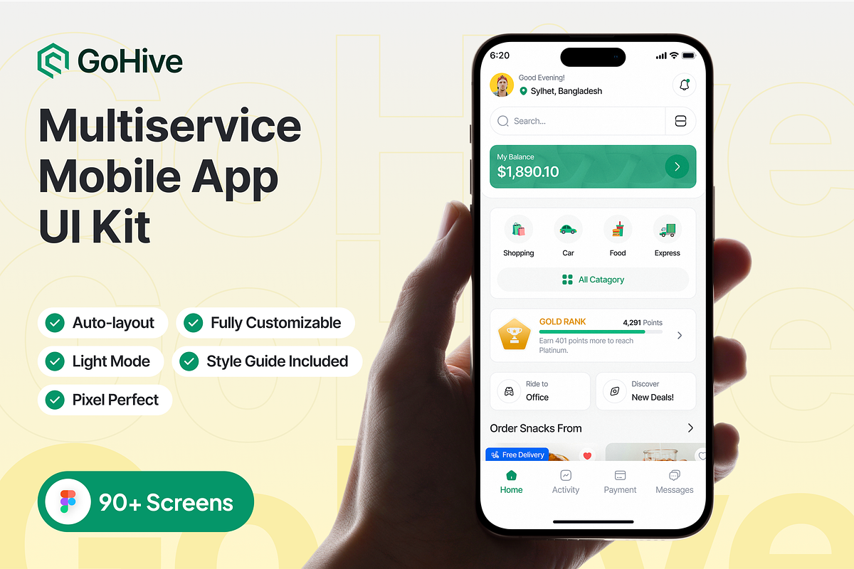 GoHive - Multiservice App UI KIT