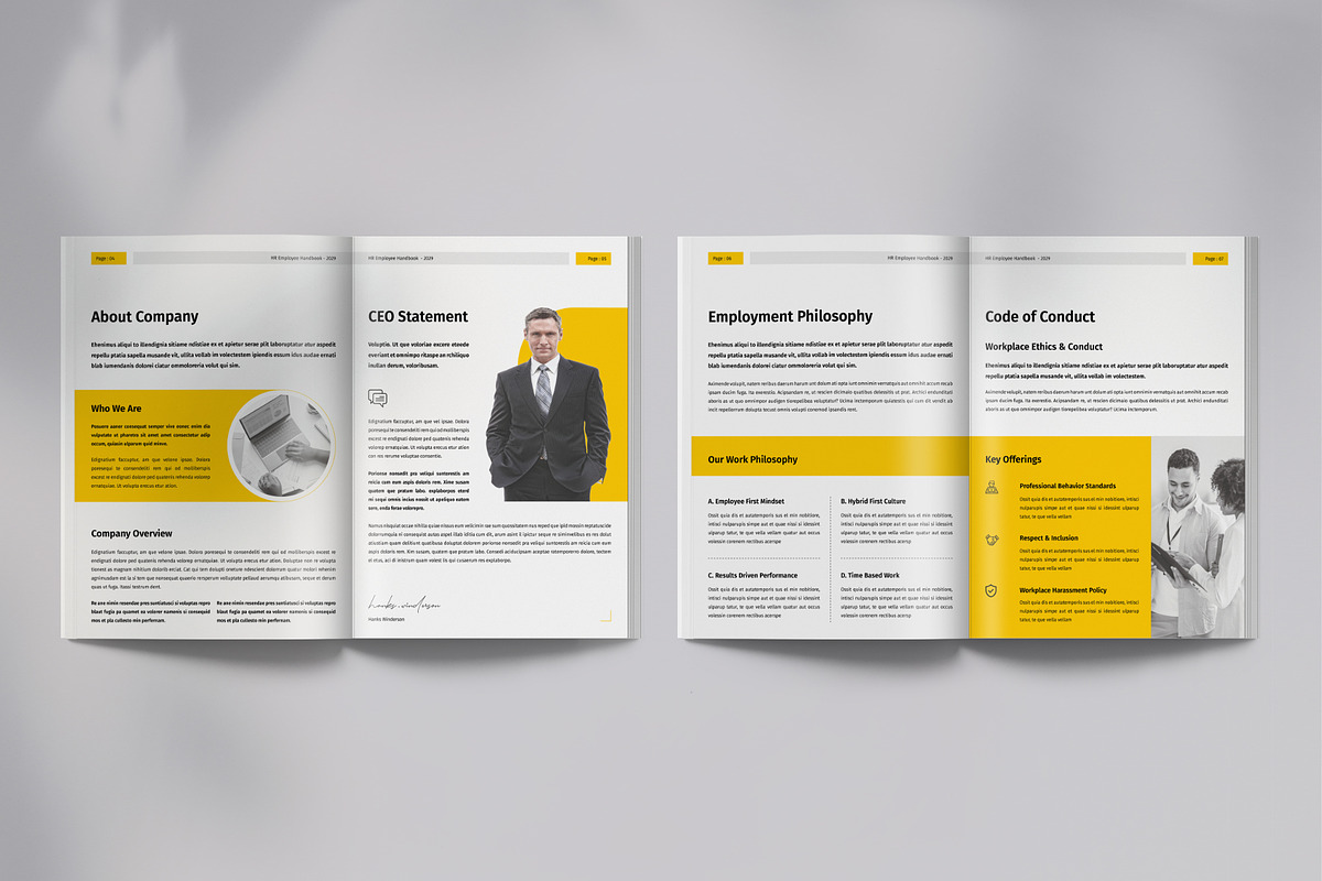 HR / Employee Handbook, a Brochure Template by Orcshape Studio (Photo 5 of 12)