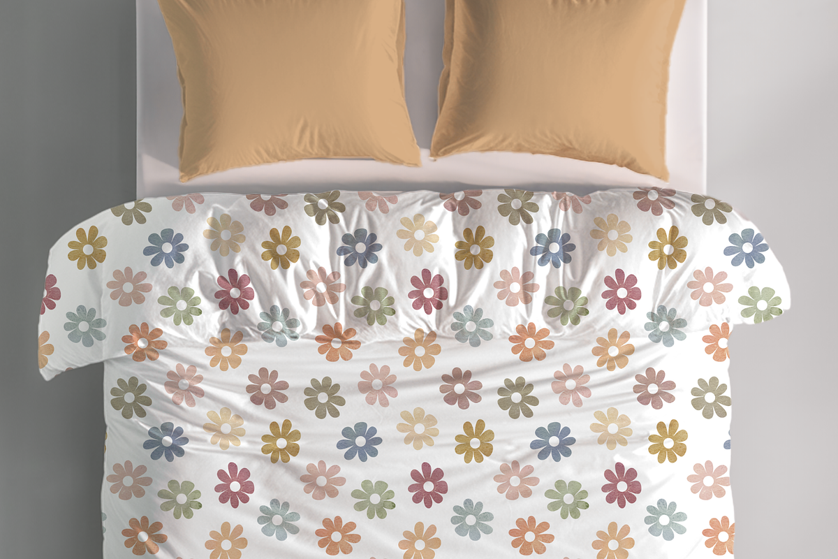 Vintage Watercolor Daisy Pattern, a Pattern Graphic by OwlAndFern (Photo 6 of 13)