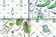 Golf Sketch Illustrations, a Background Graphic by Mona Monash (Thumbnail 5 of 9)