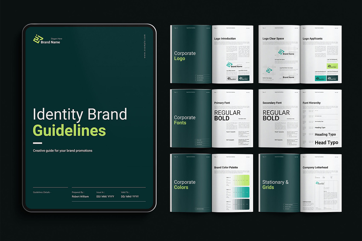 Digital Brand Guidelines Template, a Brochure Template by E-Type (Photo 1 of 7)