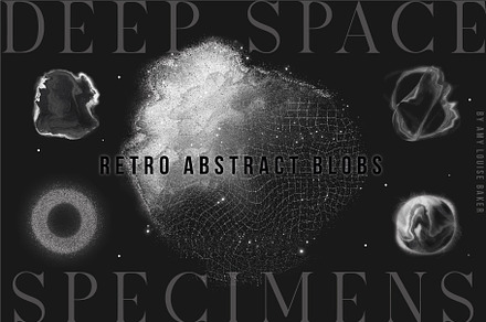 SPACE SPECIMENS retro abstract blobs, an Object Graphic by Amy Louise Baker