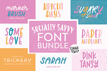 SOCIALLY SAVVY Font Bundle