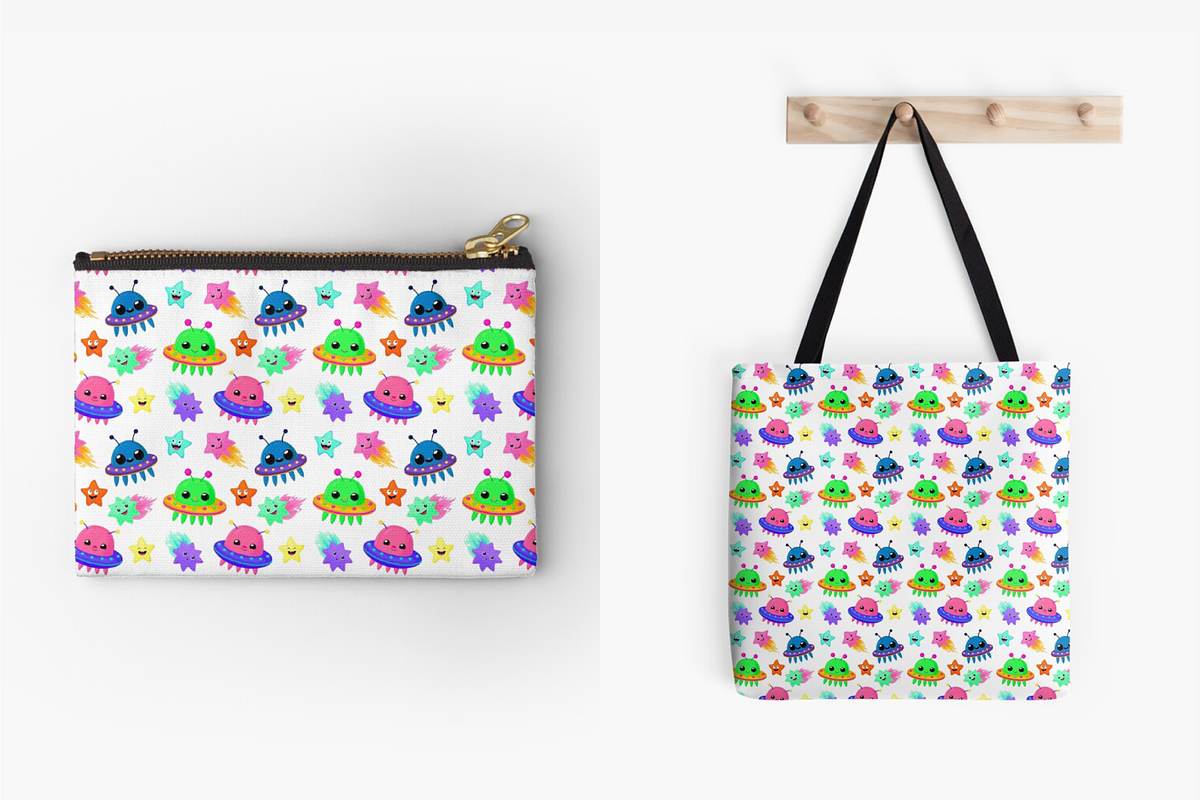 cartoon cute space set + patterns, a Pattern Graphic by ChubbyBunny Art (Photo 10 of 12)