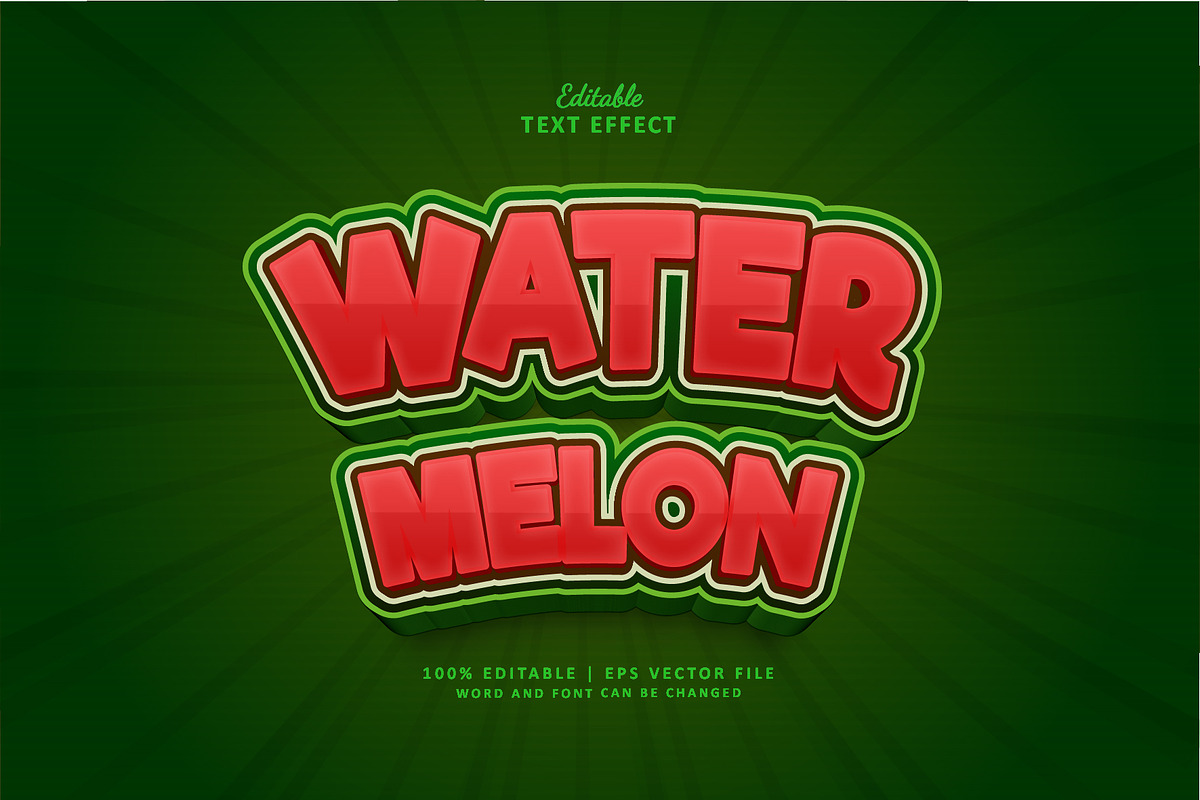 Text Effect Watermelon, a Layer Style Add-On by Navy Graphic