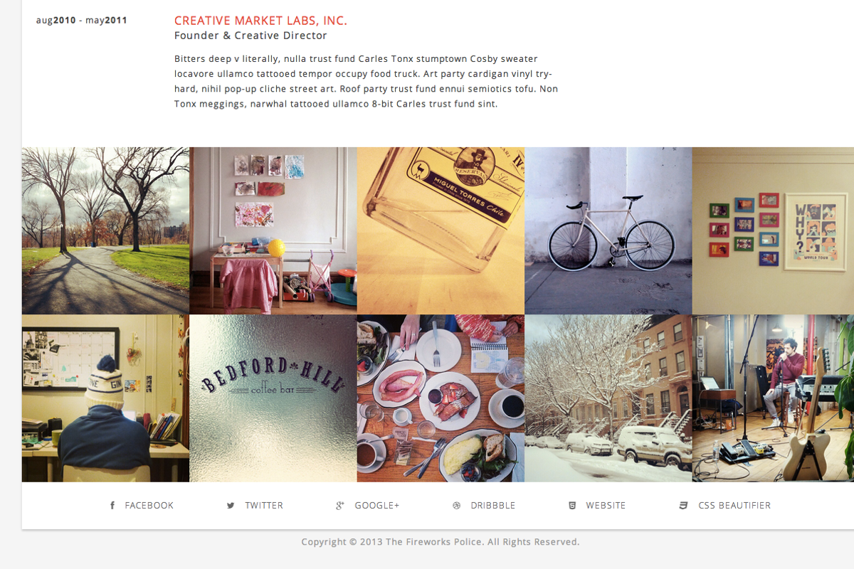 Noticed - Responsive Resume, a Bootstrap Template by FWPolice (Photo 4 of 4)