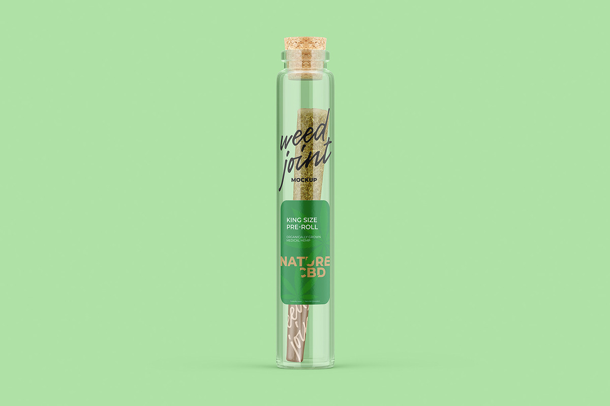 Weed Joint in Glass Tube Mockup, a Product Mockup by easymock 2 (Photo 6 of 12)