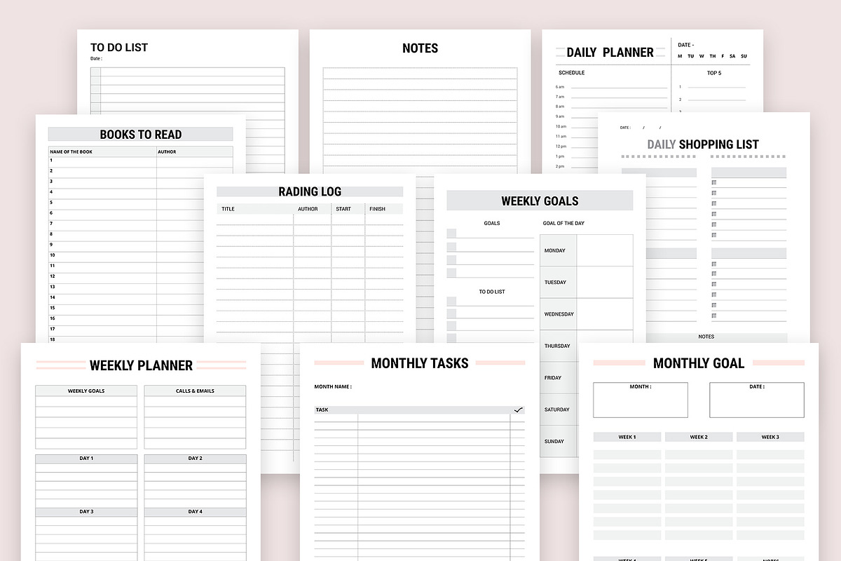 Ultimate Planner Bundle Pack, a Stationery Template by ROJI CREATOR (Photo 2 of 12)