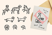 Hand-Drawn Dogs Cliparts Set, an Animal Illustration by Veronika Gotovceva (Thumbnail 5 of 8)