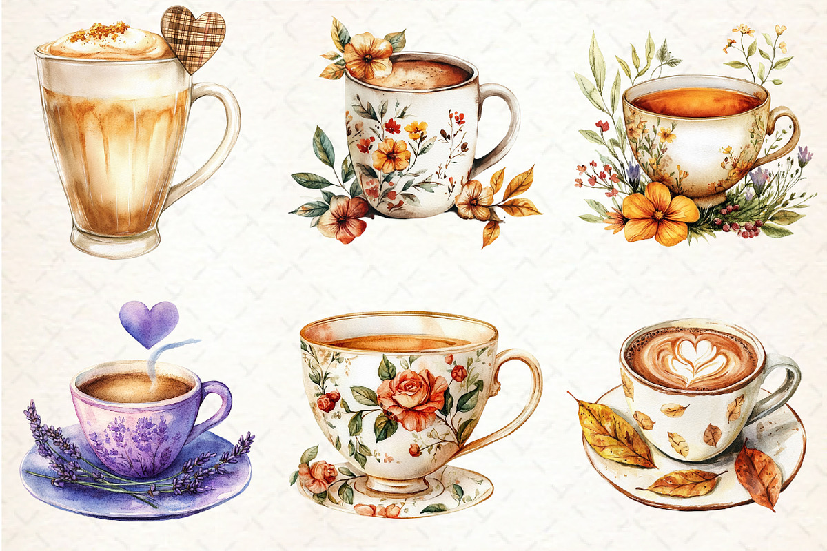 Fall Coffee Sublimation Bundle PNG, an Illustration by Libby Wishes (Photo 4 of 6)