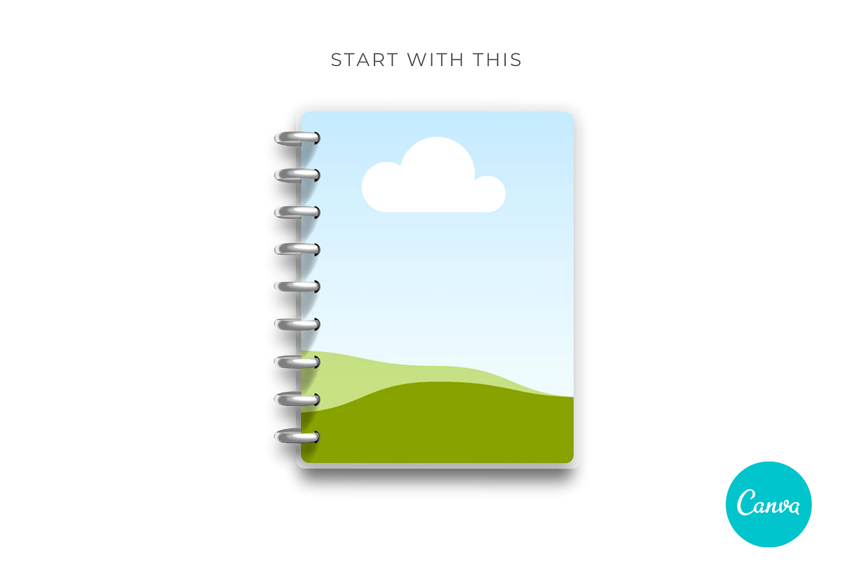Happy Planner Canva Mockup 7x9 in, a Books & Magazine Mockup by Mockup Scene (Photo 5 of 11)