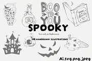 Spooky funny vector illustration, a Seasonal Illustration by AnnaPolitmerskaja (Thumbnail 1 of 6)