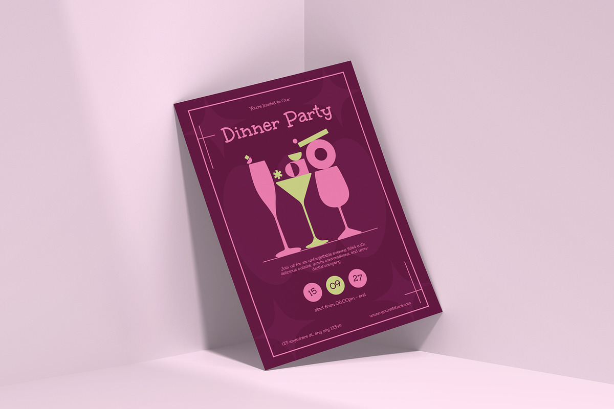 Dinner Party - Flyer, a Flyer Template by VUNIRA (Photo 2 of 3)