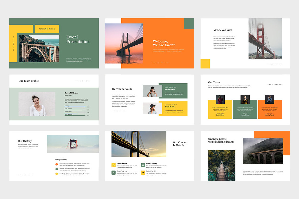 Ewoni : Construction Google Slides, a Presentation Template by Punkl Camp (Photo 2 of 9)