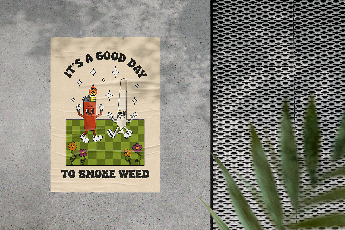 Groovy Style Cannabis Collection, an Object Graphic by semenova.sense (Photo 6 of 9)