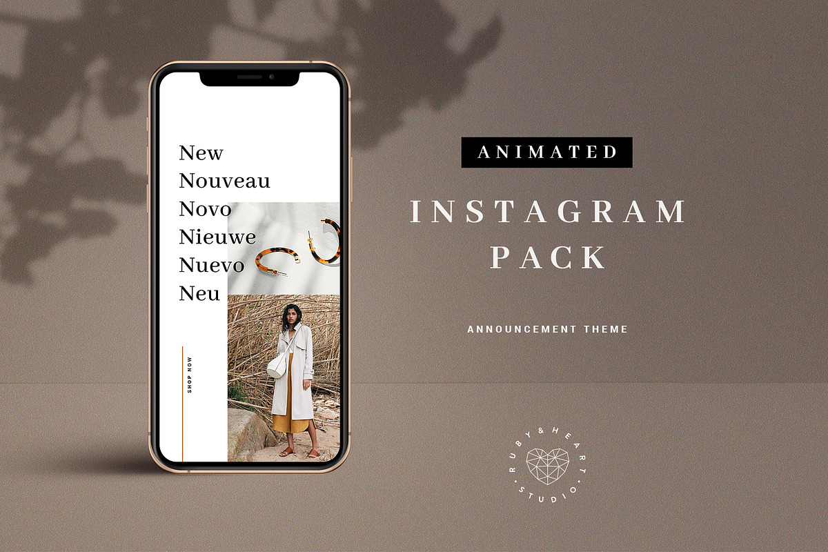 Animated Announcement Instagram Pack, a Social Media Template by Ruby&Heart Studio (Photo 1 of 7)