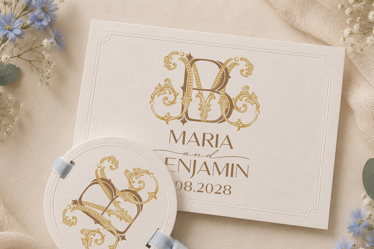 MB BM Wedding Monogram Logo, a Branding & Logo Template by LogoAV (Photo 6 of 6)