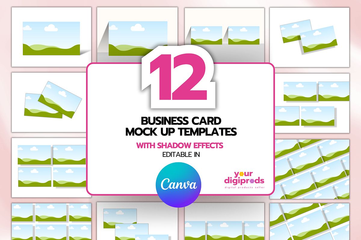 Business Card Mockup Templates, a Product Mockup by Your DigiProds (Photo 1 of 7)
