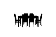 Modern Dining Table Silhouette, a Graphic by musafir_fashion (Thumbnail 7 of 10)